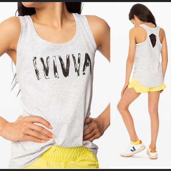 Ivivva Lululemon Happy Livin tank size 8 grey cotton tanks - Picture 1 of 8